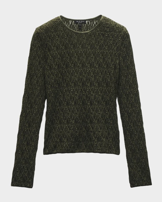 Ellie Lace Long-Sleeve Top